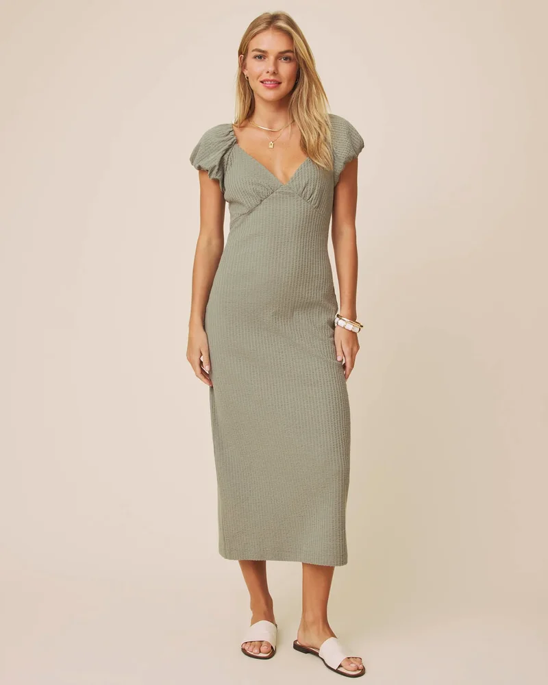 Dawn Puff Sleeve Midi Dress