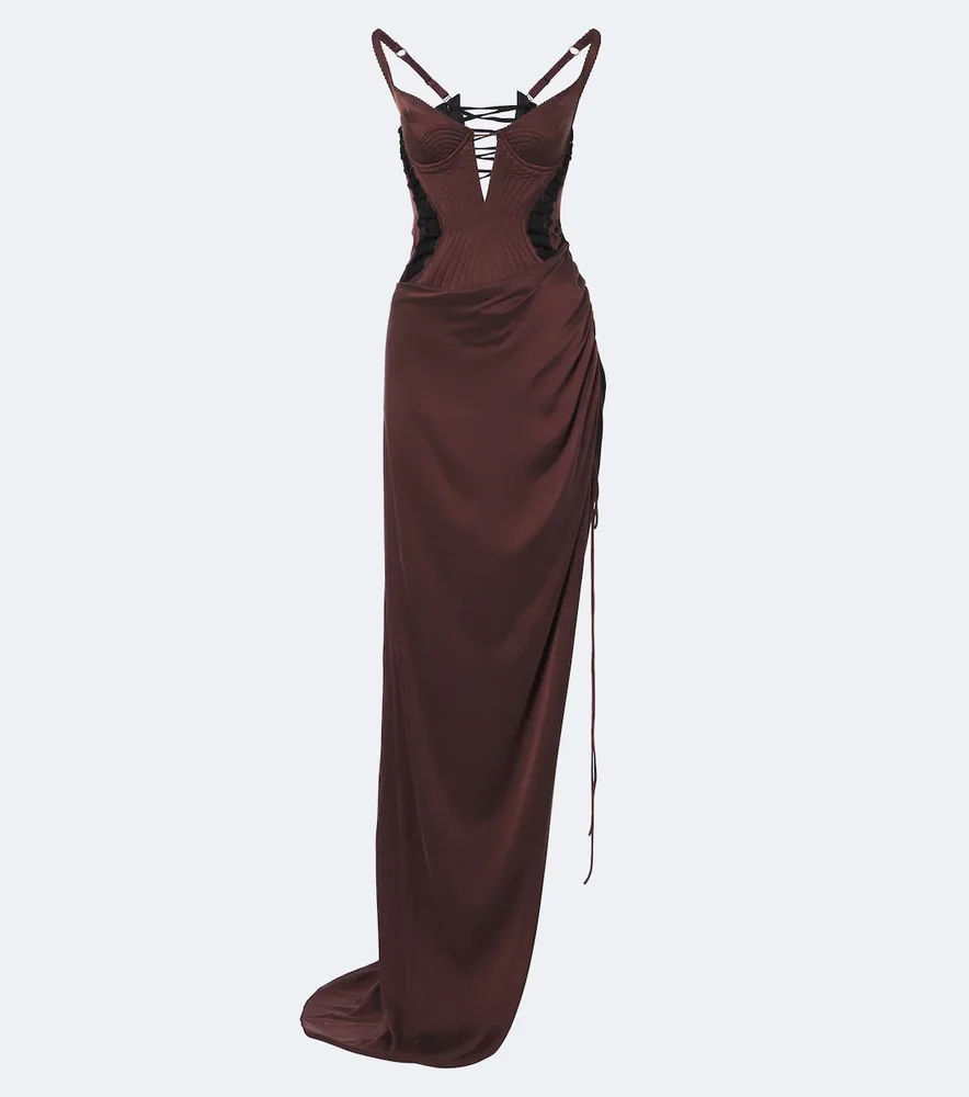 Ruched corset gown