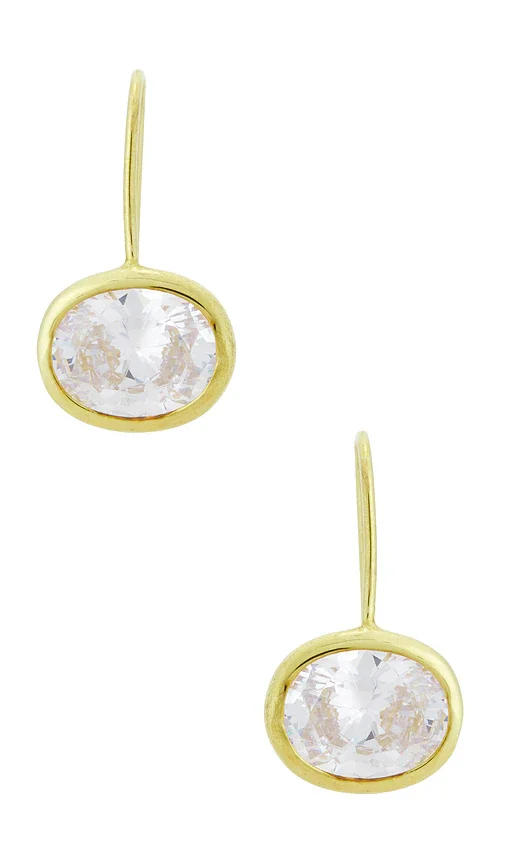 Fallon 14k Gold Bezel Earrings