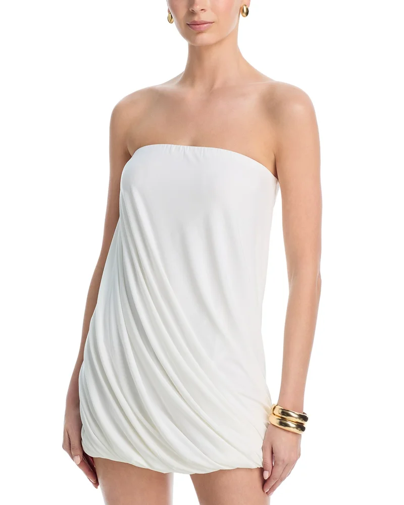Strapless Twist Mini Dress