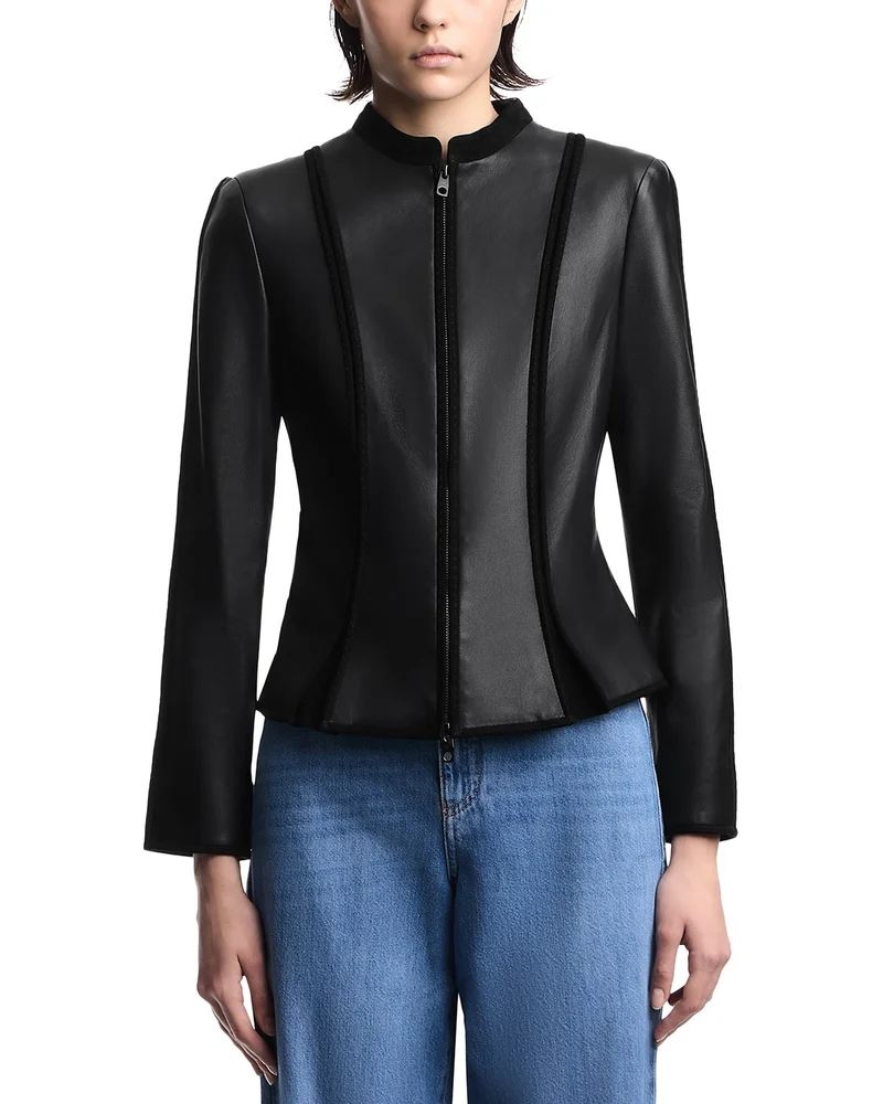 Glove Nappa Leather & Suede Piping Jacket