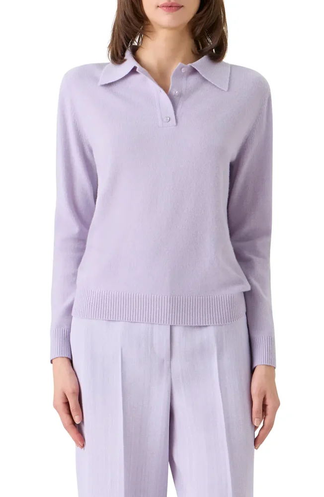 Cashmere Polo Sweater