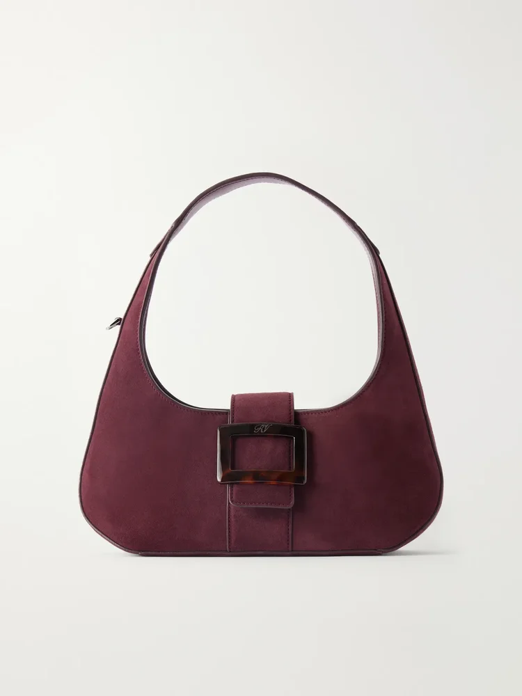 Belle Vivier suede shoulder bag