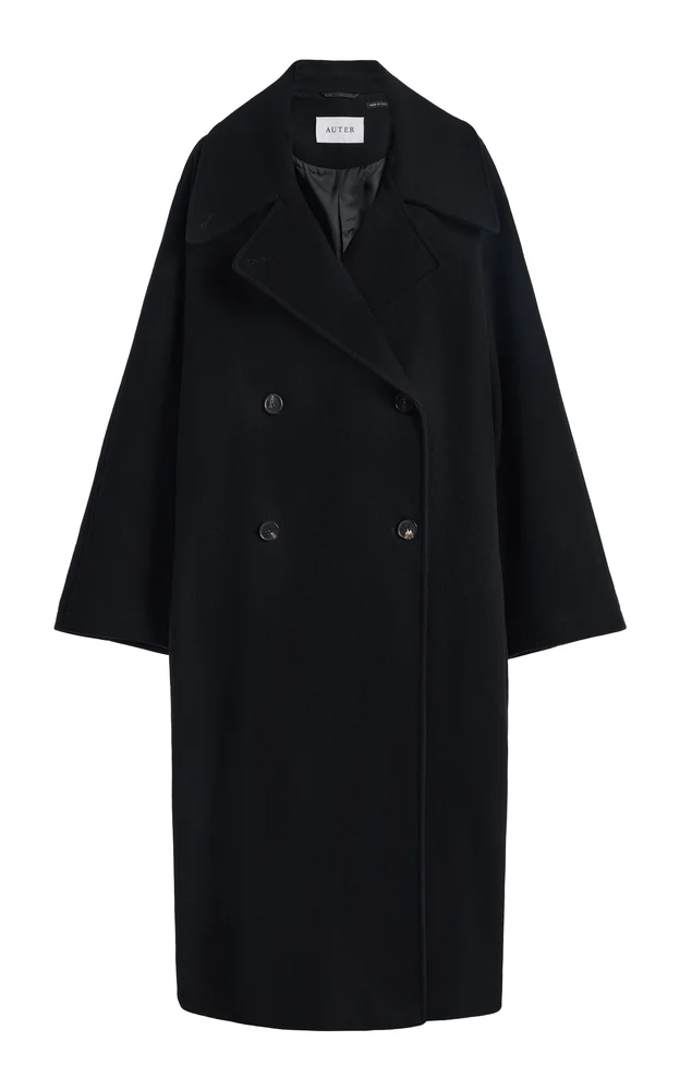 Double-Breasted Wool-Blend Peacoat