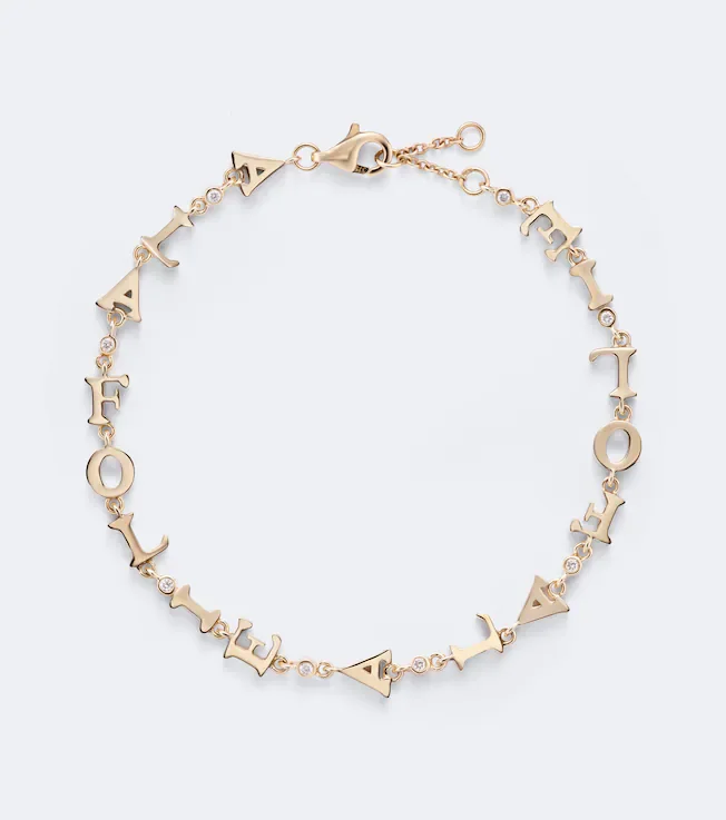 À La Folie 9kt gold bracelet with diamonds