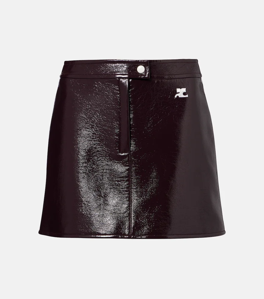 Cotton-blend miniskirt