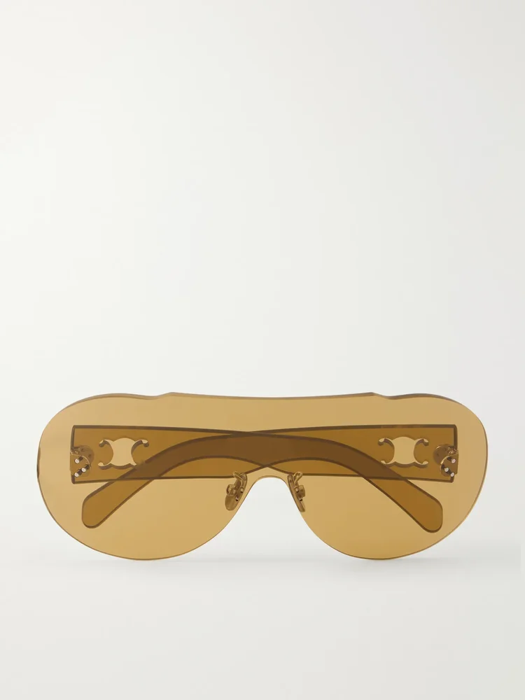 Sundown Shade aviator-style rimless sunglasses