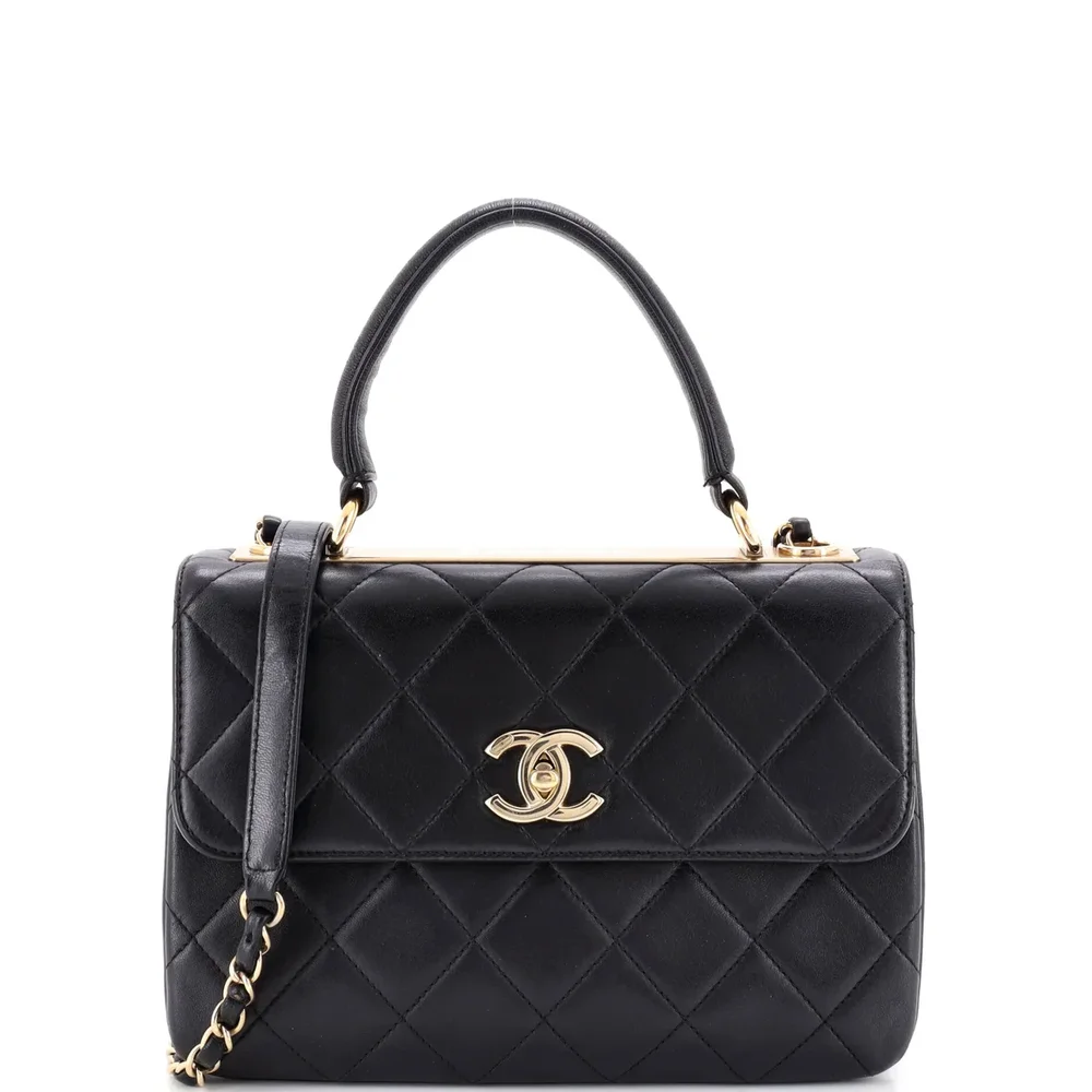 Chanel Trendy CC Top Handle Bag Quilted Lambskin Small