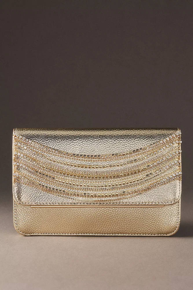 Draped Fringe Clutch
