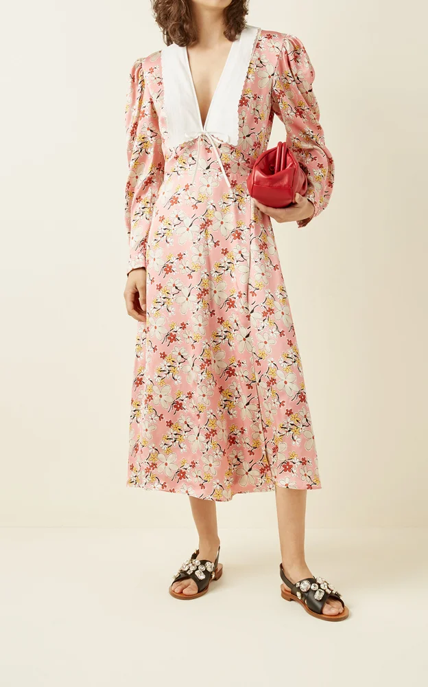 Printed Satin Sable Dress