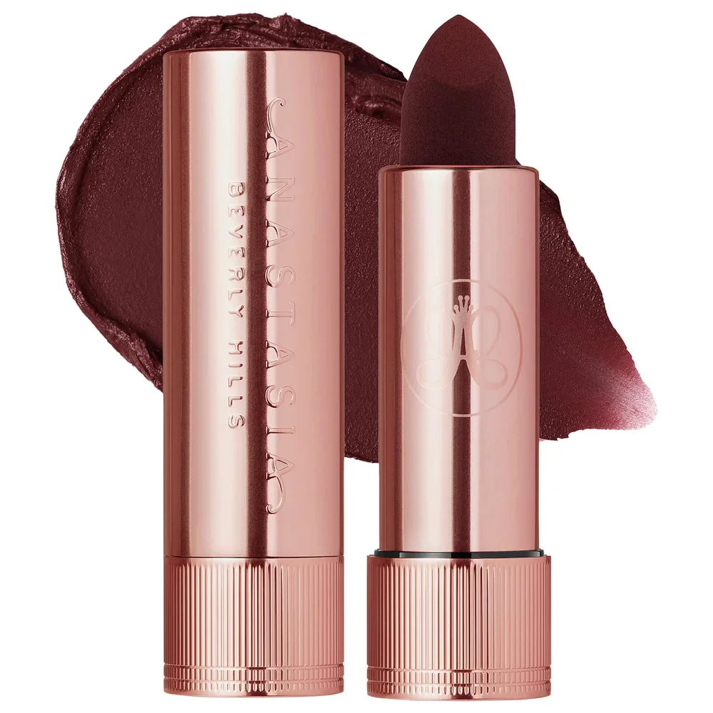 Full-Pigment Matte & Satin Velvet Lipstick in Berry Mocha