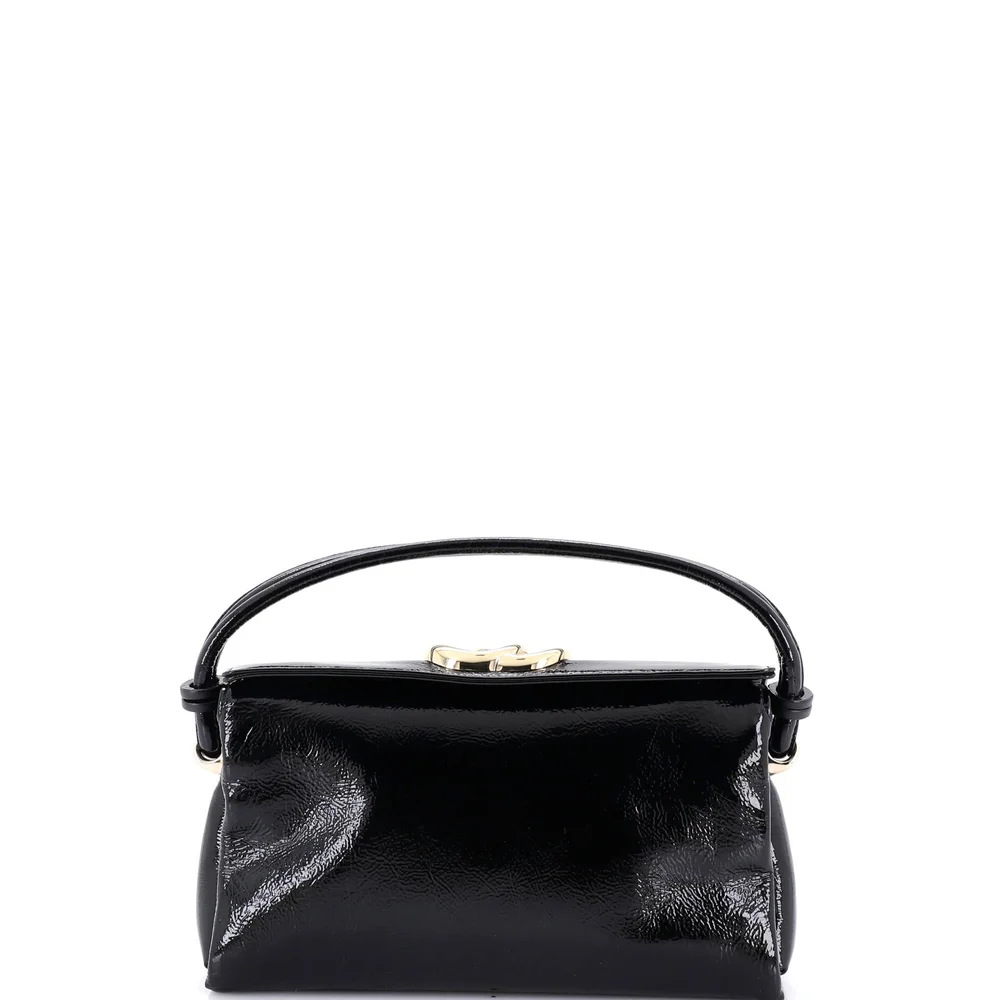 gucci GG Soft Top Handle Bag Patent Small