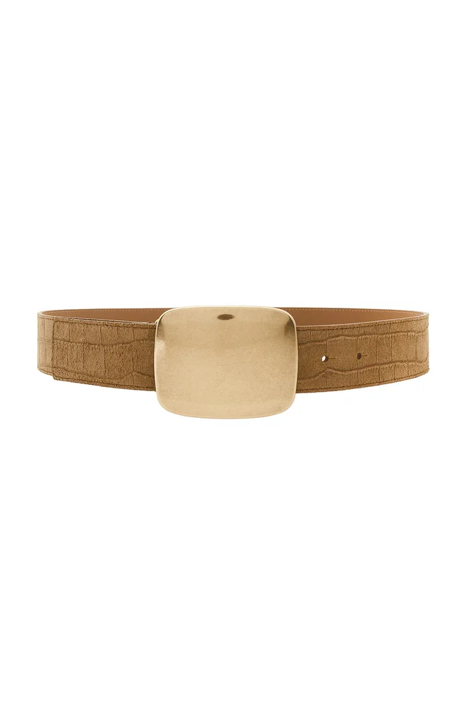 Leighton Croco Suede Belt