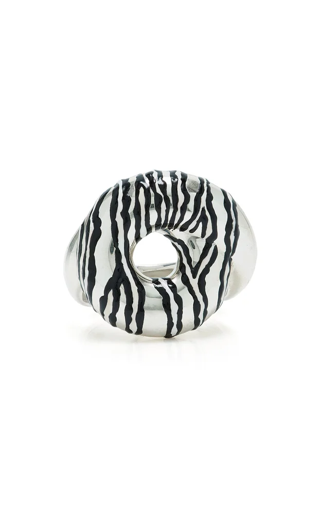 Zebra Tarallo Sterling Silver Ring