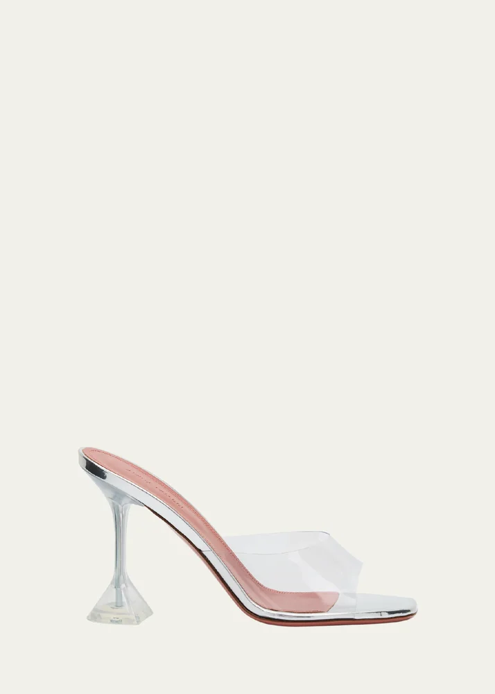 Amina Muaddi Lupita Glass Slide Sandals