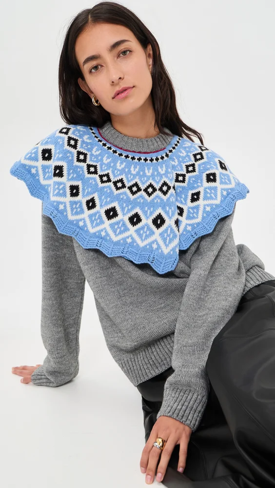 Fair Isle Cape Sweater