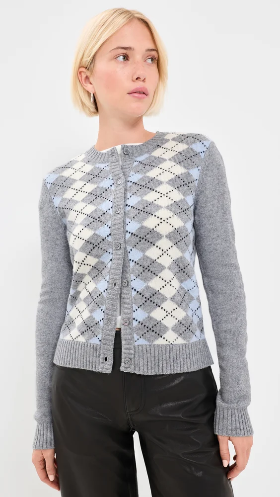 Argyle June Relaxed Cardigan