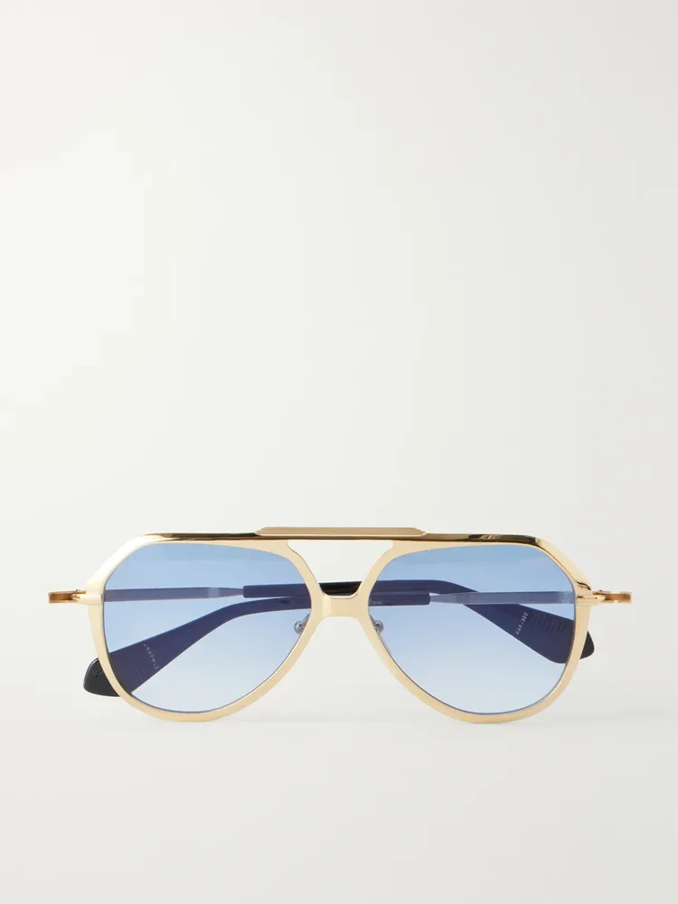+ Lou Lou de La Falaise Louise aviator-style titanium sunglasses