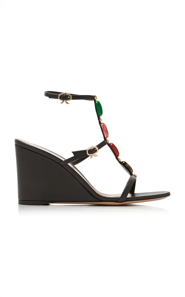 Beaded Leather Sandals