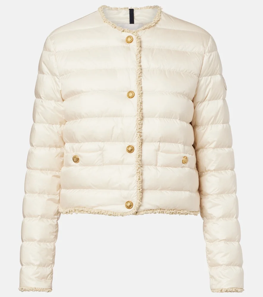 Fleurs quilted down jacket