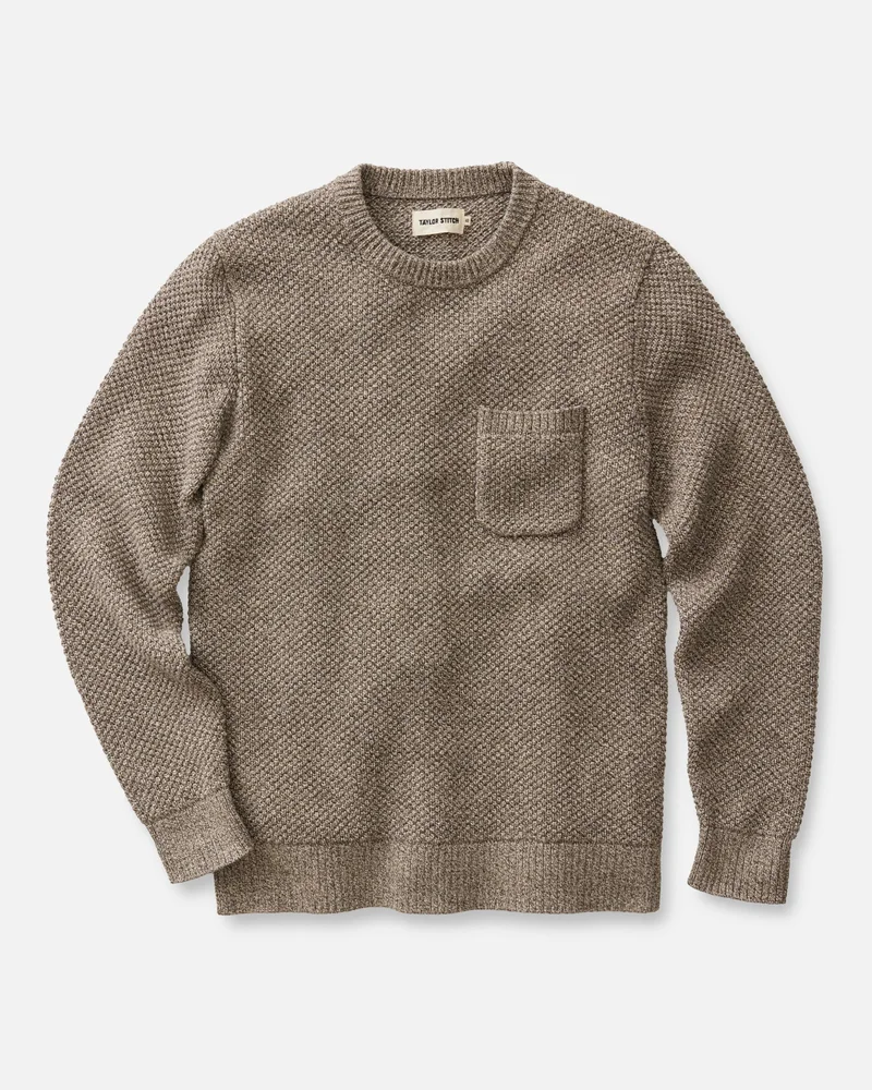 The Crawford Crew Sweater in Coffee Twist