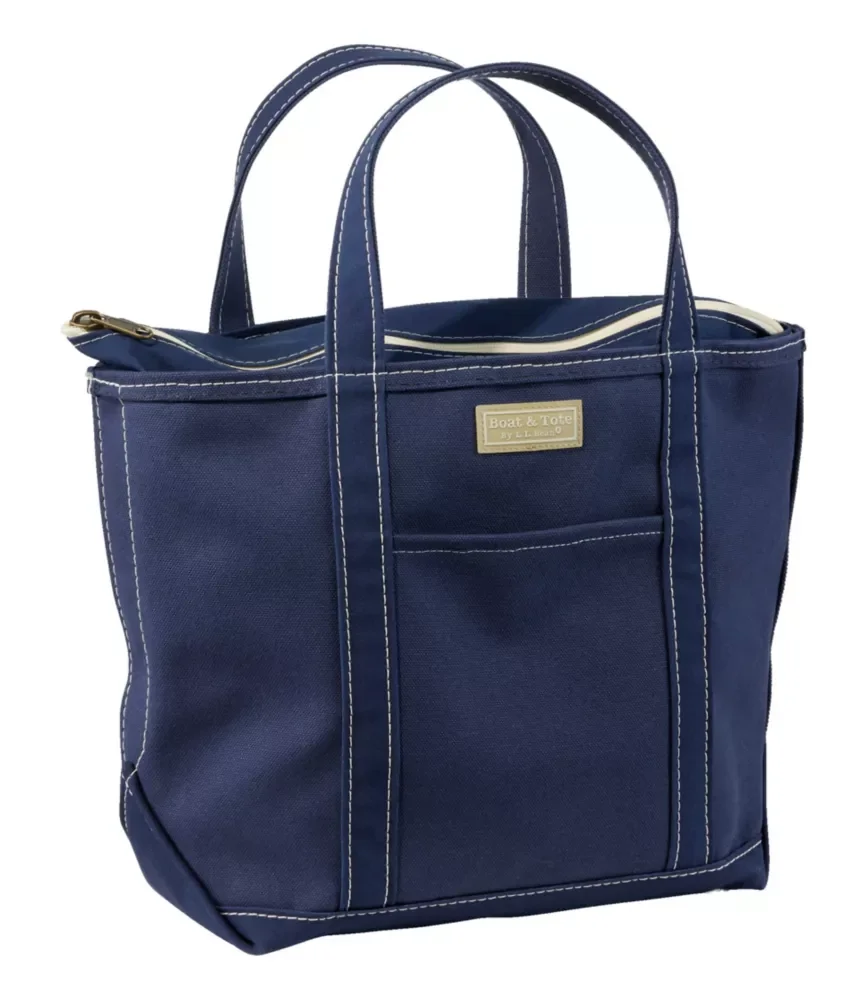 L.L.Bean Boat and Tote, Zip-Top with Pocket