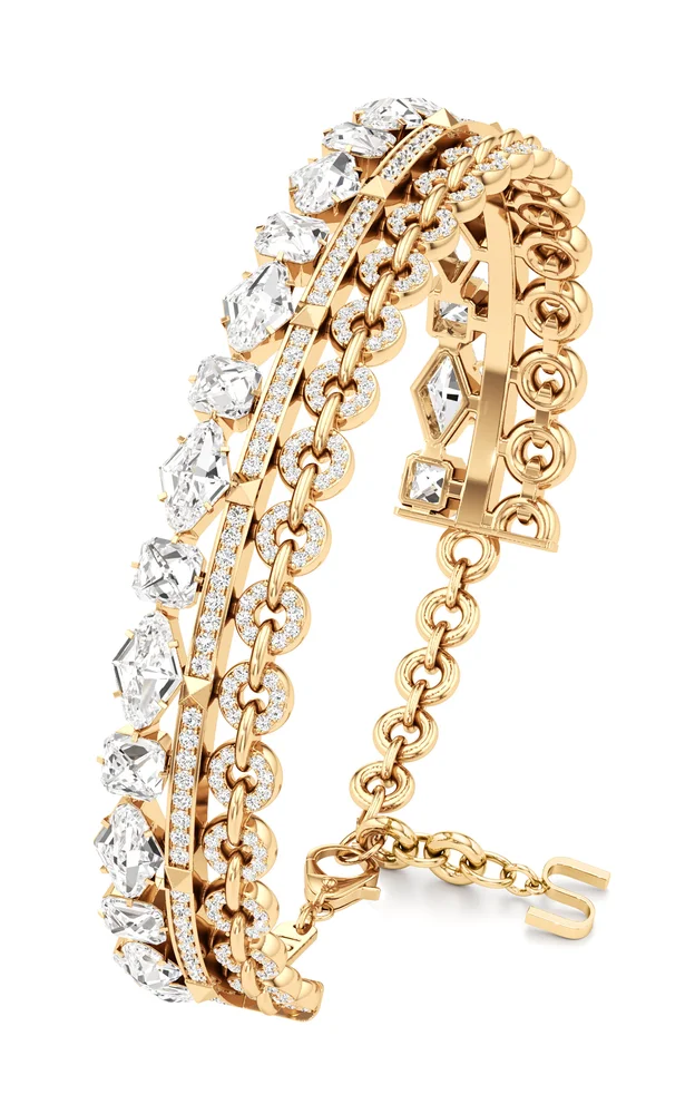Armor 18K Yellow Gold Diamond Bracelet