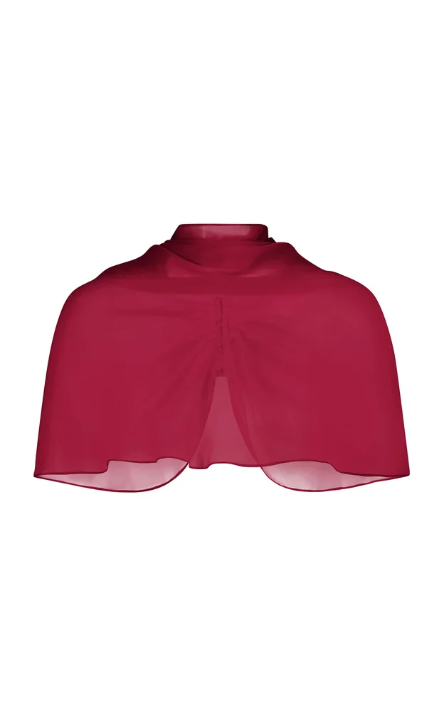 Silk Chiffon Capelet