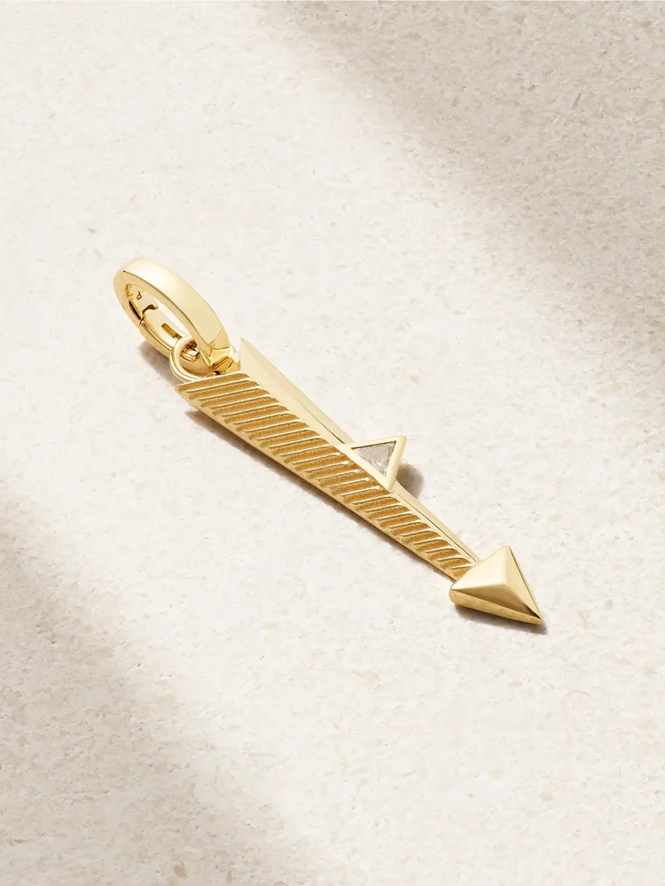 Arrow 18-karat gold diamond pendant