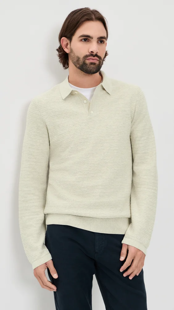 Long-Sleeve Lachlan Links Polo Sweater