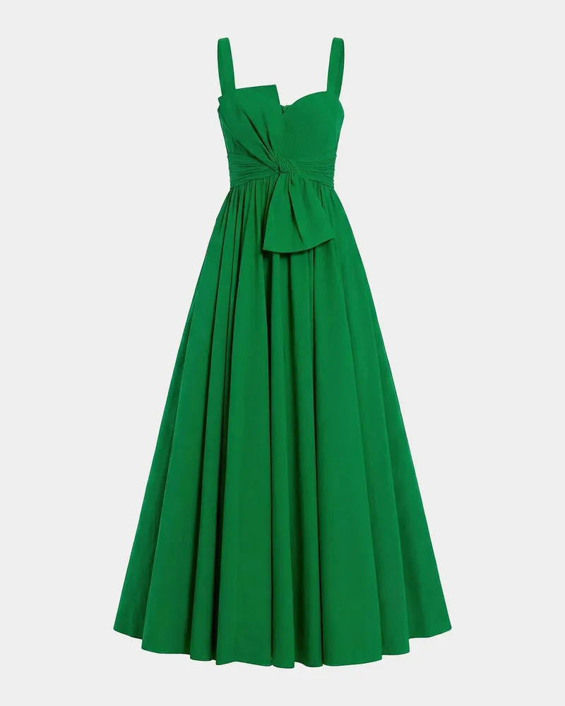 Sweetheart Bow-Front Faille Gown