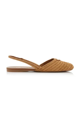 Raffia Slingback Ballet Flats