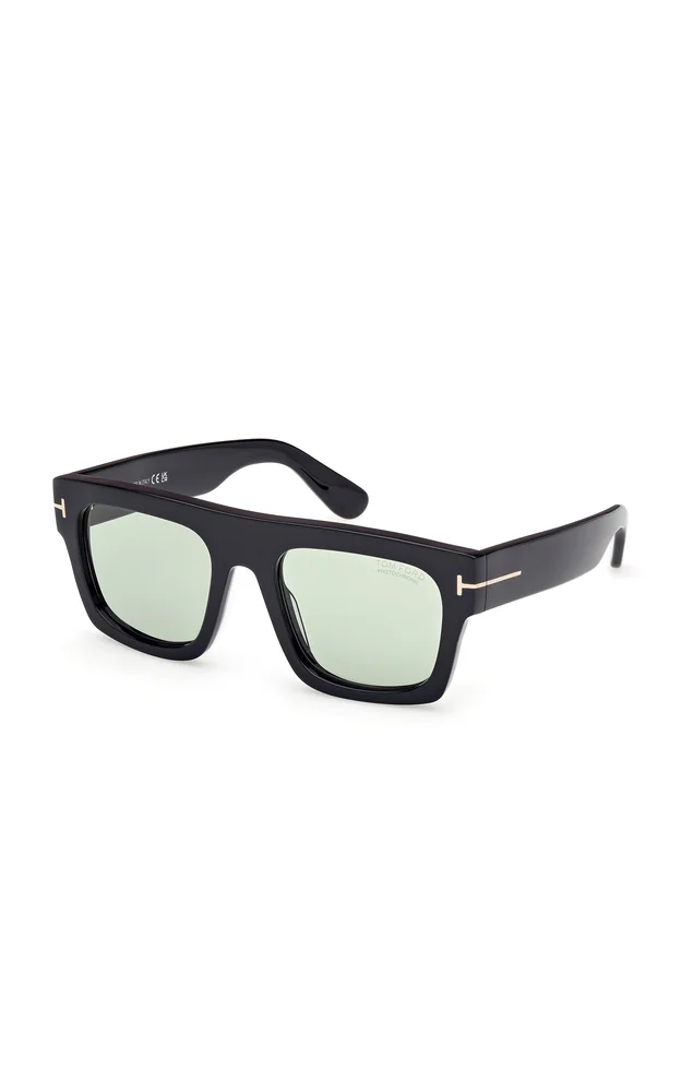 Fausto Square-Frame Acetate Sunglasses
