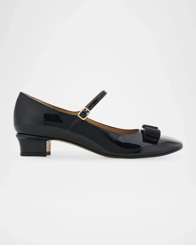 Vally Bow 30MM Patent Leather Mary Janes