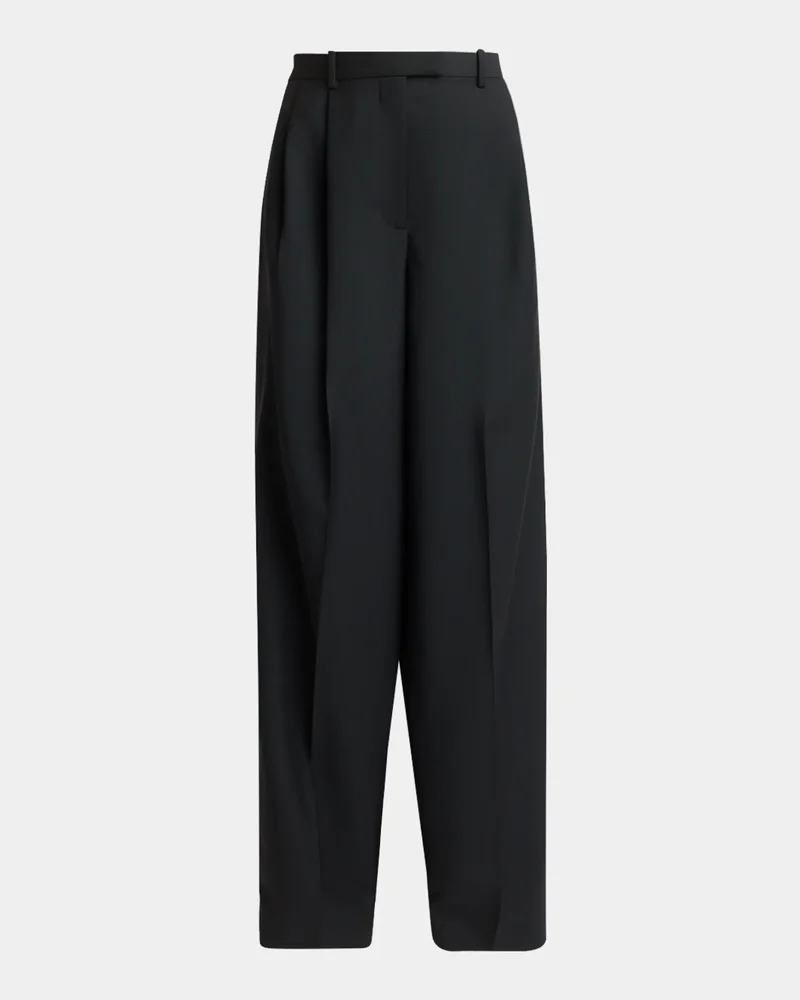 Pleated Wool-Mohair Tuxedo Pants