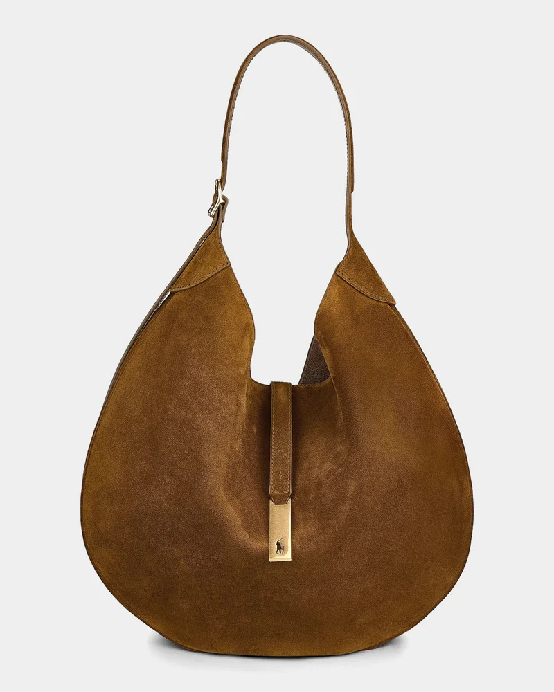 Polo ID Suede Large Shoulder Bag