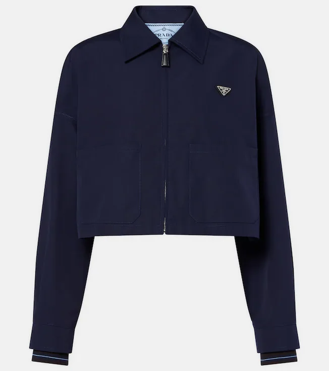 Poplin blouson jacket