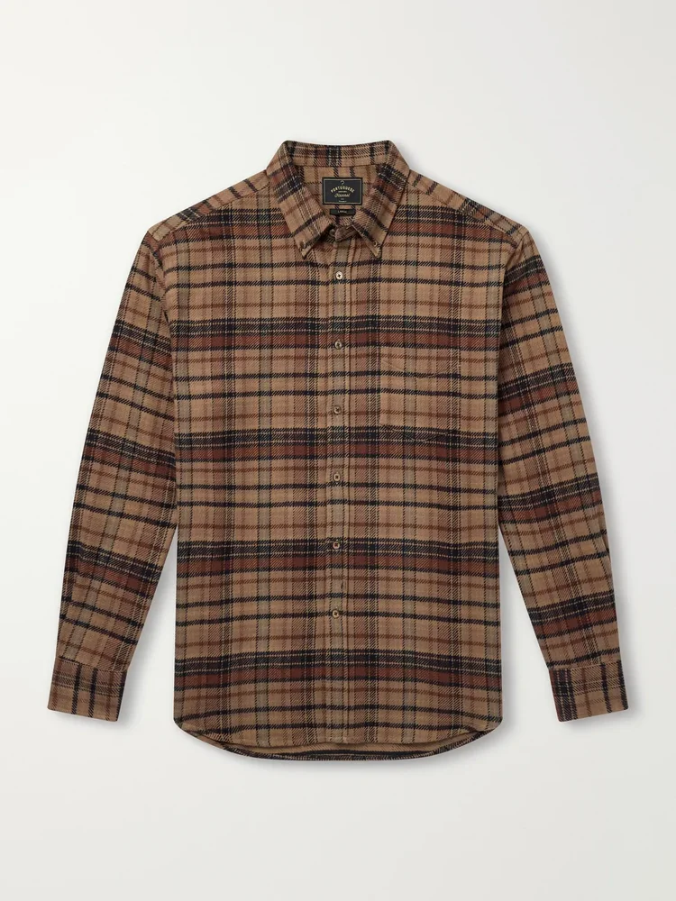 Stalia Checked Cotton-Flannel Shirt