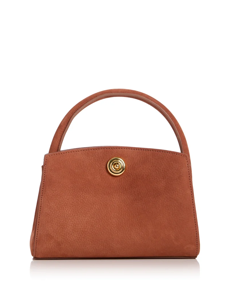 Pushlock Lady Mini Suede Top Handle Bag