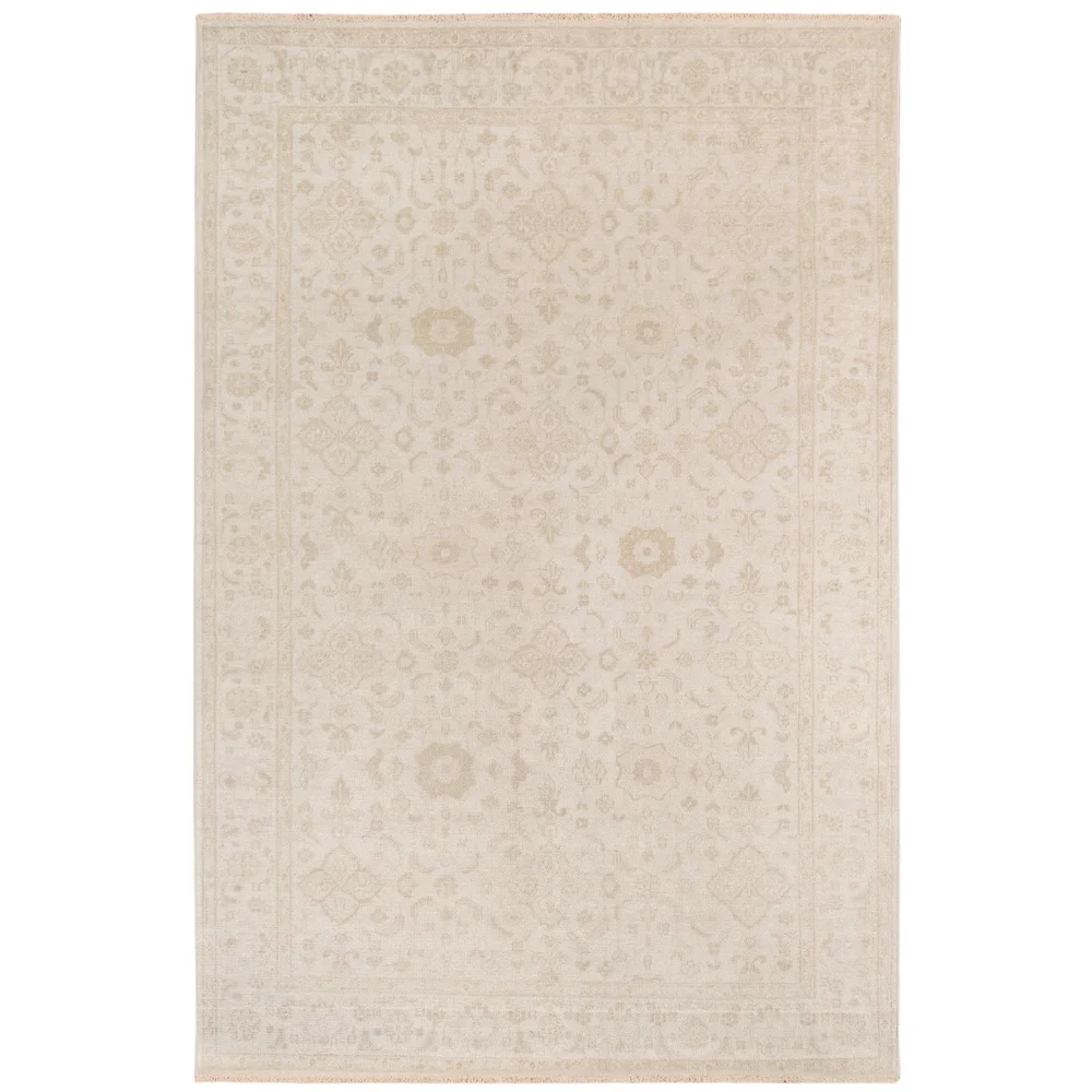 Hand-Knotted Traditional Vintage Handspun Wool Area Rug