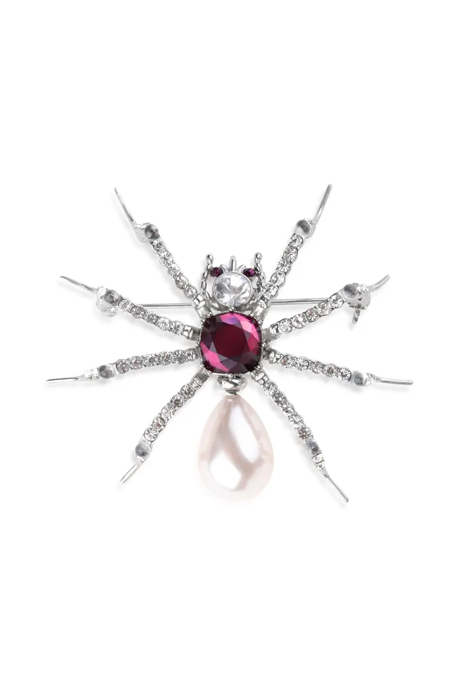 Pearl Spider Brooch