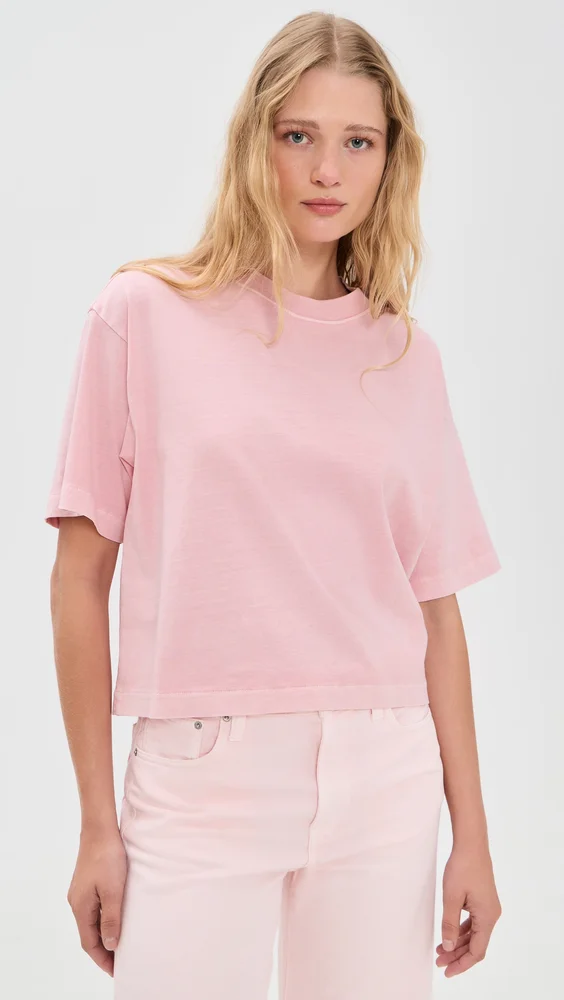 The Boxy Crop Tee in Allday Jersey