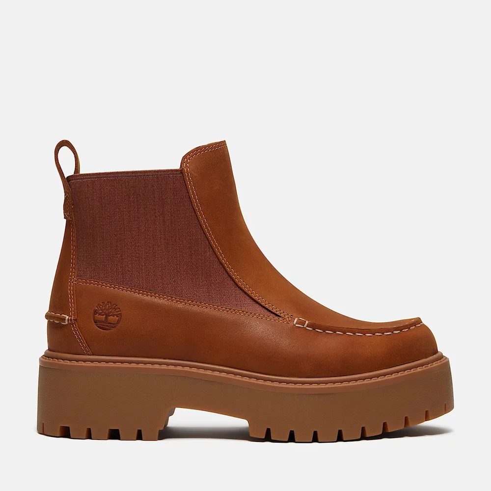 Stone Street Platform Chelsea Boot (Wheat Full-Grain)