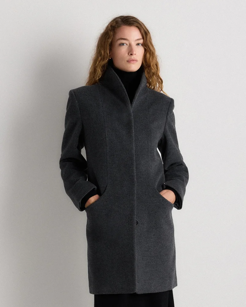 Wool Cashmere Cocoon Coat