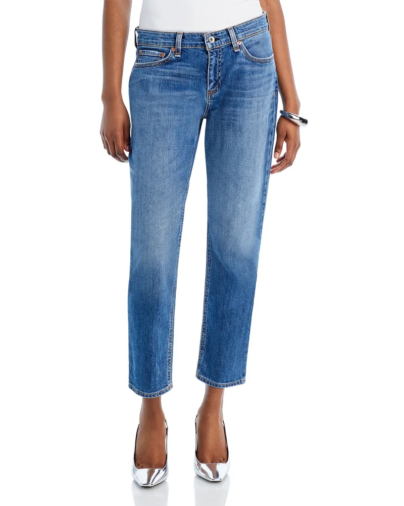Dre Low Rise Ankle Slim Boyfriend Jeans in Julienne