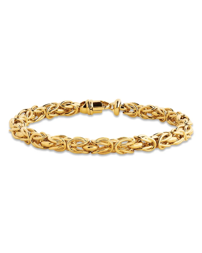 Byzantine Chain Collar Necklace in 18K Gold Plated, 16"