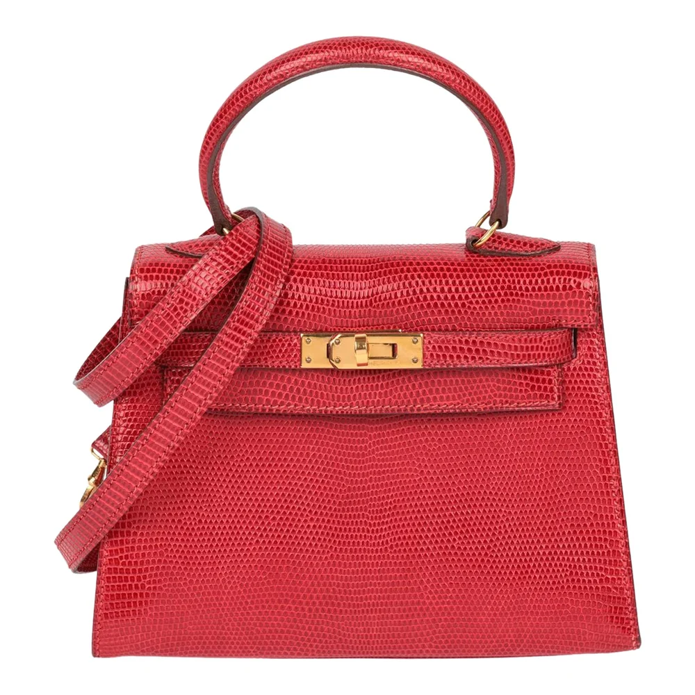 Pre-Owned Vintage Kelly 20 Rouge Vif Lizard