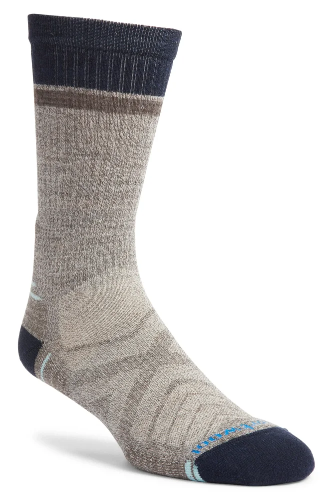Hike Light Cushioning Winding Trail Merino Wool Blend Crew Socks