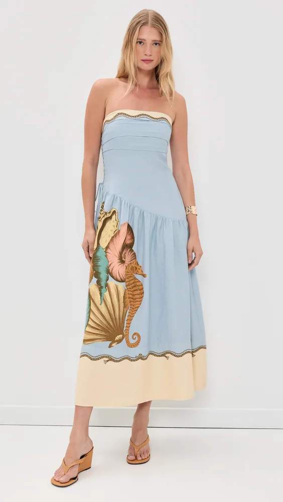 Rio Souvenir Scarf Linen Maxi Dress