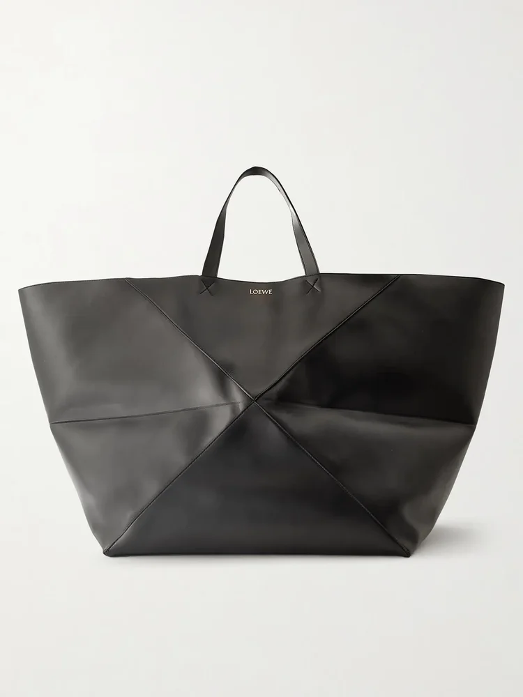 Puzzle Fold XL convertible leather tote